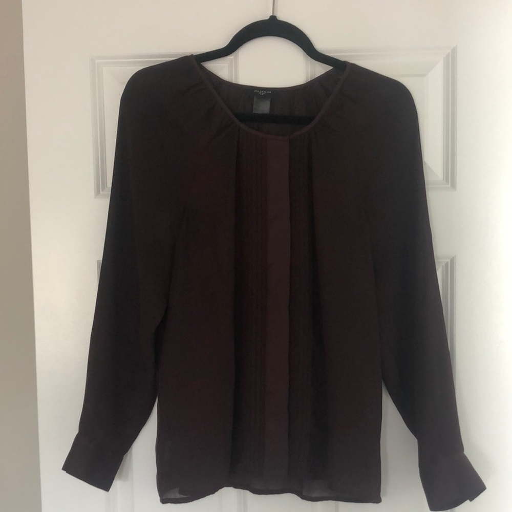 Ann Taylor Burgundy Blouse